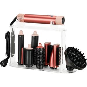 Storage Holder Compatible with Dyson Airwrap Styler Accessories, Upgraded Acrylic 7 Holes Countertop Organizer Stand, Desktop Organizer for Attachments for Bathroom