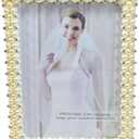 Elegant Pearl-Embellished Picture Frame, 6x8 Inches, Decorative Beaded Border for Wedding, romantic, family Photos