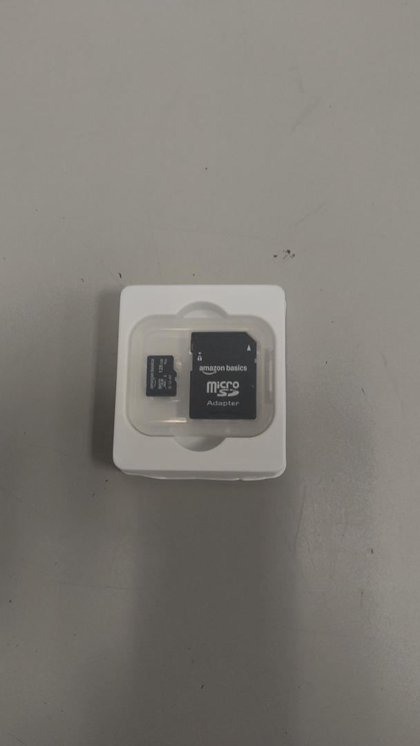 Amazon Basics Micro SDXC Memory Card with Full Size Adapter, A2, U3, Read Speed up to 100 MB/s, 128 GB, Black