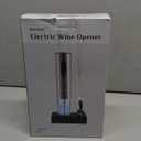 Secura Electric Wine Opener, Automatic Electric Wine Bottle Corkscrew Opener with Foil Cutter, Rechargeable (Stainless Steel)