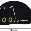 Halloween Black Cat Bath Mats for Bathroom 20x30 Inch Non Slip Washable Black Cat Bathroom Rugs Plush Soft Absorbent Halloween Home Decor Rug (1'8" x 2'6" (Oval))