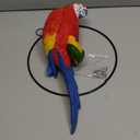Parrot Statue Sculpture Tropical Hanging Parrot On Ring Lawn Decor for Nature Lovers Tropical Bird Collectors by Gifts
