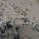 5ft Round Area Rug Living Room Rugs - 5x5 Washable Large Soft Indoor Neutral Modern Abstract Low Pile Rug Carpet for Bedroom Dining Room Farmhouse Home Office - Beige Blue