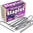 75 6-Inch Garden Landscape Staples Stakes Pins - USA Strong Pro Quality Built to Last. Weed Barrier Fabric, Ground Cover, Soaker Hose, Lawn Drippers, Irrigation Tubing, Wireless Invisible Dog Fence
