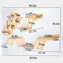 Cat Wall Shelves and Furniture Set with 3 Hexagon Shelves and 4 Z-Shaped Jump Platform (E)