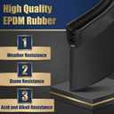 Tallew 2.6 Inch Rv Slide Out Seal Black Clip Rubber Seal Wiper, Camper Slideout Weather Stripping Rv Door Window Channel Mounts for Truck Seam Protecting Replacement Trim(15 ft)