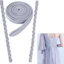 BENECREAT Silver Corset Back Kit, Adjustable Dress Lacing Set for Wedding & Prom Gowns, 3-Piece Zipper Replacement