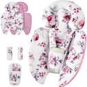 Mamatepe Infant Insert Compatible with 4moms Mamaroo & Graco Swing and Infant Car Seat,Newborn Insert Head & Body Support Cushion, Reversible Design, Breathable Soft Fabric (Blush Pink)
