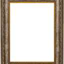 18"x24"Picture Frame, Poster Frames with Polished Plexiglass and Back Cover,Hanging Photo Frame Wall,Bronze Ornate Gold Frame & Aquamarine