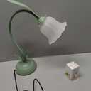 Flower Table Lamp,LED Reading Light Bedside Vintage Flower Night Light,3 Colors Modes Kawaii Bedside Lamps Decor,Living Room Bedroom Room Lighting Table Lamps Home Decoration (Green)