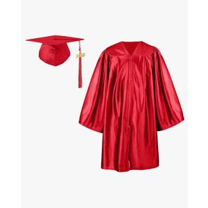 GraduationForYou Shiny Kindergarten Cap and Gown 2025 Tassel set 27"