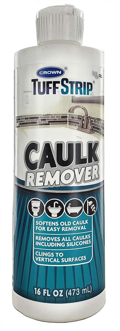 Crown Tuff Strip Ultimate Caulk Remover - Removes Caulk in 2 Hours, 16 Ounces
