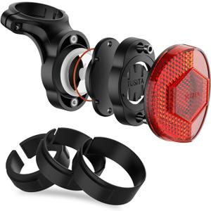 TUSITA Airtag Bike Mount, Hidden Bicycle Seatpost Mount Compatible with Airtags & Garmin Varia, Anti-Theft Air tag GPS Tracker Bike Reflector Holder