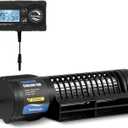 Poafamx Aquarium Chiller, DC12V Aquarium Cooling Fan with 3-Speed Adjustable Controller, Cross-Flow Fish Tank Cooler for Axolotl, Automatic Temperature Control Aquarium Cooler (3W) (Black)