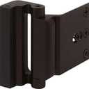 Prime-Line U 11126 Door Reinforcement Lock  Add Extra, High Security to your Home and Prevent Unauthorized Entry  3 In. Stop, Aluminum Construction, Bronze (Single Pack)