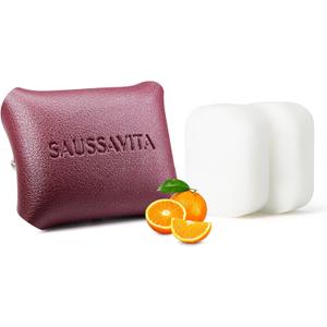 Car Air Freshener Diffuser Crisp Drive Scented 2 Pack, Car Fresheners Vent Clip Leather Design, Car Diffuser for 30 Days Long Lasting WineRed
