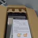 Elite Gourmet ECT3100 Long Slot 4 Slice Toaster, Reheat, 6 Toast Settings, Defrost, Cancel Functions, Built-in Warming Rack, Extra Wide Slots for Bagels & Waffles, Stainless Steel & Black