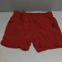 Aolesy Men's Gym Shorts Linerless & Liner - 5" Quick Dry Workout Running Shorts with Zip Pockets Sports Athletic Shorts Red L