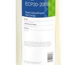 Pentair Pentek ECP20-20BB Big Blue Sediment Water Filter, 20-Inch, Whole House Heavy Duty Pleated Cellulose Polyester Replacement Cartridge, 20" x 4.5", Blue End-Cap, 20 (1 Count (Pack of 1))