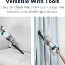 Eureka NEC185 Cordless Stick Vacuum Cleaner Convenient for Hard Floors, Rechargeable Handheld Vacuum Cleaner Portable with Powerful Motor Efficient Suction,White