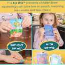 Dinneractive Sip Wiz - Baby Pouch Holder No Squeeze Pouch Food Pouches & Juice Box Holder - Anti-Squeeze Yogurt Pouch Reusable Toddler Essentials (Single Blue)
