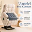 Allaboutsla Recliner Cushion for Elderly: 20x20x5 Comfy Recliner Seat Cushion, Dual-Layer Foam Support for Long Sitting and Raise Seat Height, Non-Slip Cushions for Recliners, Couch & Armchair - Gray
