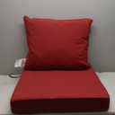 Honeycomb Outdoor Deep Seat, 24" W x 23" D, Textured Solid Imperial Red Outdoor Chair Cushion
