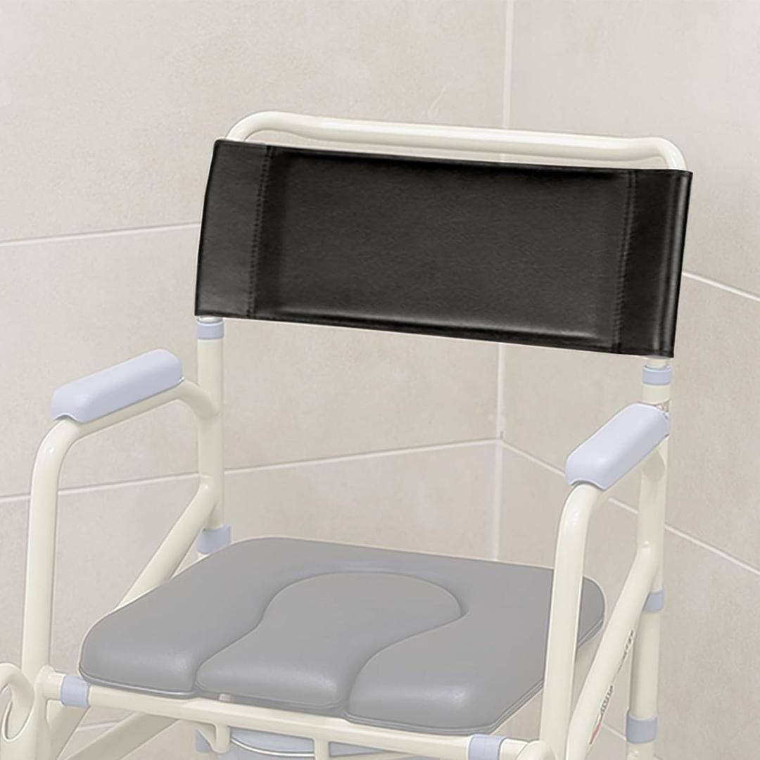 Shower Chair Backrest Cushion Replacement,Waterproof Non-Slip Support Pad for Elderly, Disabled, Injured Ergonomic PVC Back Pad for Commode or Shower Chair