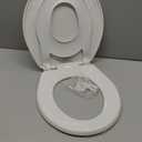 Little2Big Toilet Seat with Built-In Potty Training Seat, Slow Close, Durable Plastic, Made in USA, ROUND, White