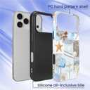 Case Compatible with iPhone 17 Pro, Cute Dual Layer Hybrid Phone Cover, Military Grade Drop Protection, Aesthetic Shockproof Phone Case for Women Girls, Boho Beach Summer Collage