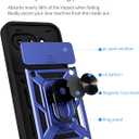 for Google Pixel 9A Case Sliding Camera Cover and Multi Angle Stand,Blue