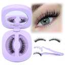 Magnetic Eyelashes, Magnetic Eyelashes with Applicator, Natural Look Magnetic Lashes, No Need Glue False Eyelashes Wispy Lashes by Lanflower