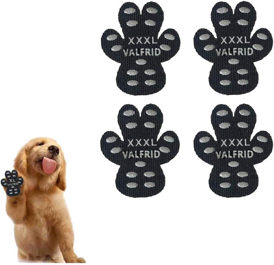 VALFRID Dog Paw Protector Anti-Slip Grips to Keeps Dogs from Slipping On Hardwood Floors,Disposable Self Adhesive Resistant Dog Shoes Booties Socks Replacement XXXL 24 Pieces