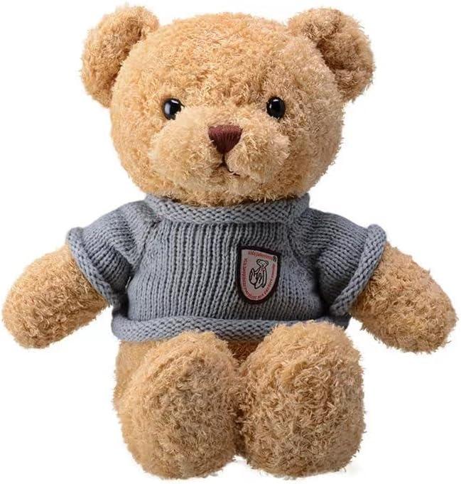 Hgplvxj Teddy Bear Stuffed Animals, 11.8 Inches Teddy Bear Plush Toy Birthday Christmas Valentines Day Gift for Kids Girlfriend (Gray)