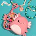 Horizon Group USA Original Squishmallows Archie The Axolotl Bracelet Kit, Friendship Bracelet Kit, Charm Bracelet Making Kit, Gifts for Girls, Squishmallows for Boys, Craft Kits