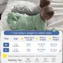 ZIGJOY Baby Transitional Swaddles for Newborns: 0.5 Tog Arms Up Sleep Sack 3-6-12 Months Soft Cotton Shark Fin 2 Way Zipper