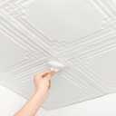 Ceiling Tiles, Ceiling Tiles Peel and Stick, Covered 21 Sq.Ft, 3D Wall Panels Foam Peel and Stick, Easy to Install and Waterproof for Ceil and Wall Decor, White, 16 PCS