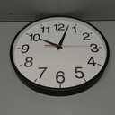 16 Inch Wall Clock Modern Battery Operated Silent Non Ticking Large Analog Clock for Living Room Office Home Bedroom Kitchen Bathroom(Black)