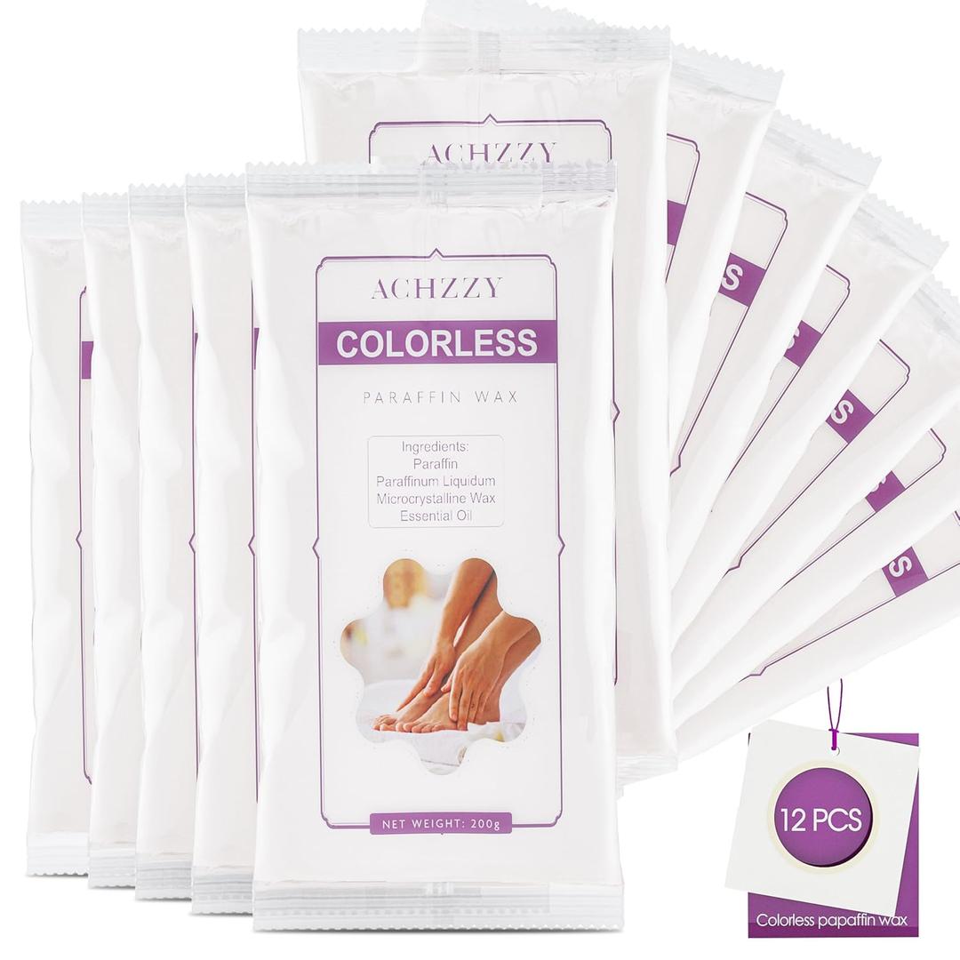 Natural Paraffin Wax Refills, 12 Pack Paraffin Wax Blocks of Unscented for Paraffin Bath, Paraffin Wax for Hand and Feet for Deep Hydration, Moisturizing and Nourish (Unscented) Natural Paraffin Wax Refills, 12 Pack Paraffin Wax Blocks of Unscented for Paraffin Bath, Paraffin Wax for Hand and Feet for Deep Hydration, Moisturizing and Nourish (Unscented)
