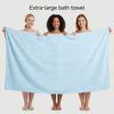 REDKISS Extra Large Bath Towel Set 6-Pack, 670 GSM, 2 Bath Sheets(40"x80"), 2 Hand Towels, 2 Washcloths - Ultra Absorbent & Quick-Dry, Super Soft Bathroom Towels for Hotel, Spa, Gym -Blue