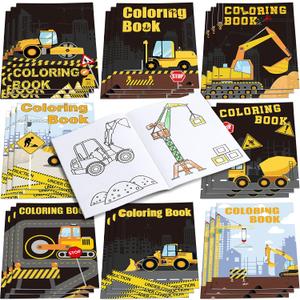 Clabby 24 Pieces Construction Trucks Coloring Book Construction Birthday Party Favors Building Coloring Book Including Dump Trucks Diggers Cranes Tractors for Kids Home Supplies School Activity