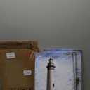 LoveHouse Coastal Lighthouse Canvas Wall Art Nautical Boat Wall Decor Beach Pictures Seagull Seascape Print Painting Farmhouse Artwork
