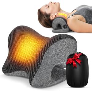 Graphene Magnetic Neck Stretcher for Deeper Pain Relief, Instant Heating Pad Cervical Traction Device Pillow, Neck Cloud for TMJ Tension Muscle Migraine, Christmas Gifts for Women, Mom, Men (Dark Gray)