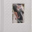 RECUTMS 200 Pocket Photo Albums 4x6 Small PU Leather Cover Picture Album Personalized Memory Photo Book for Wedding Family Baby Anniversary Graduation Travel Valentines Day Gifts(White)