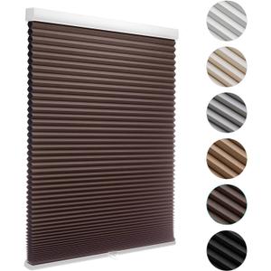 MYshade Cordless Blackout Cellular Shades for Windows, Honeycomb Window Shades with Thermal Insulation, Child & Pet Safe Room Darkening Shade, Easy Install, 26" W x 48" H, Taupe