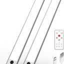 EZVALO Under Cabinet Lights, 14.5'' Motion Sensor Light Indoor Dimmable, Super Bright 4000mAh Rechargeable Closet Lights 5700K with Remote Control, Wireless Under Counter Light for Kitchen, Cabinet