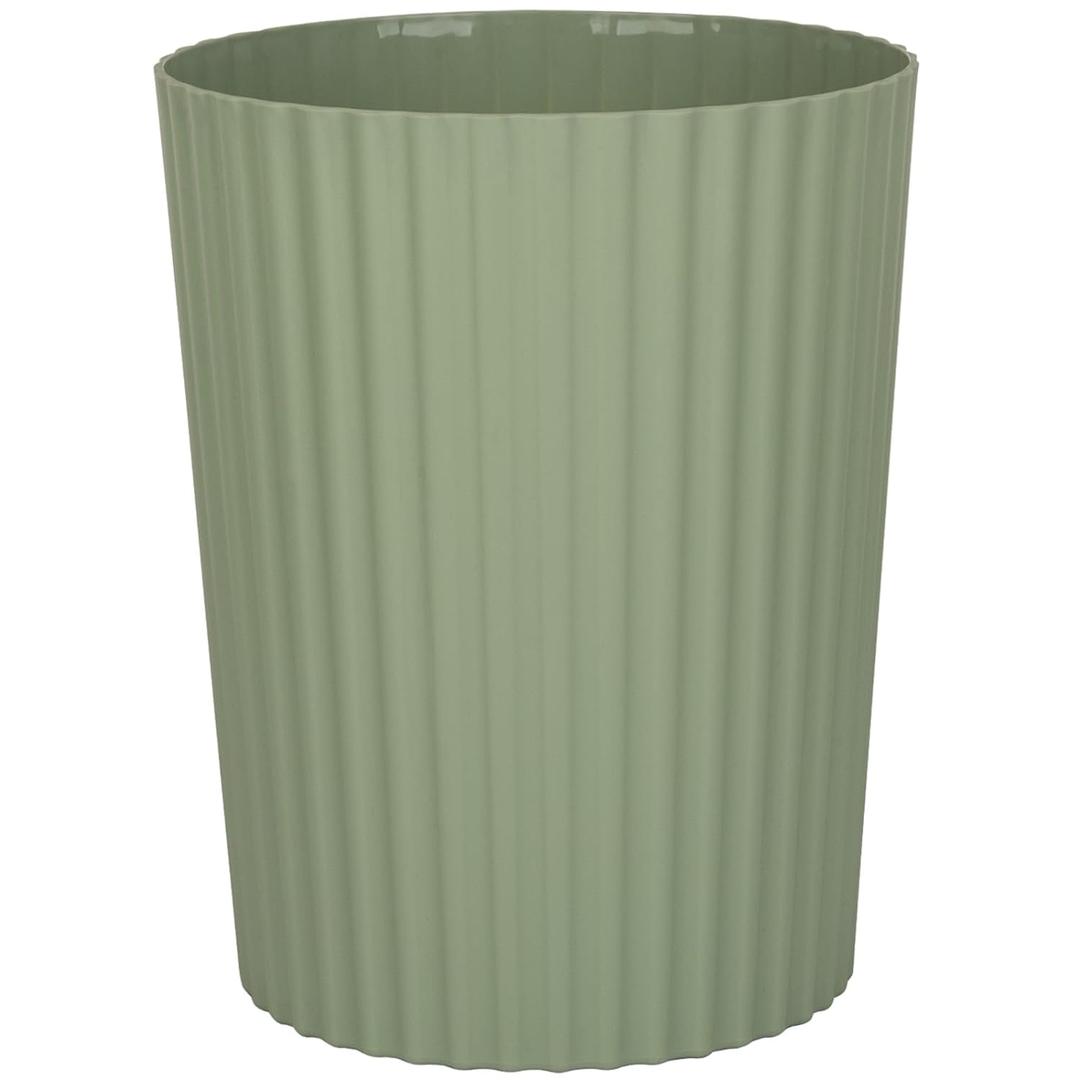 JiatuA Small Trash Can Plastic Wastebasket Round Garbage Container Bin for Bathroom, Kitchen, Bedroom, Home Office, College Dorm, Green (1.8 Gallons)