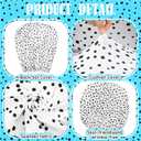 Chumia Teacher Office Chair Slipcover Black and White Polka Dots Cover