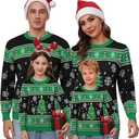Marvmys Family Matching Christmas Sweaters Women Snowman Ugly Holiday Knitted Pullover Top L