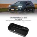 Center Console Organizer Tray Space Saving Armrest Storage Box ABS Rubber Replacement for 3008 5008 2016 to 2023